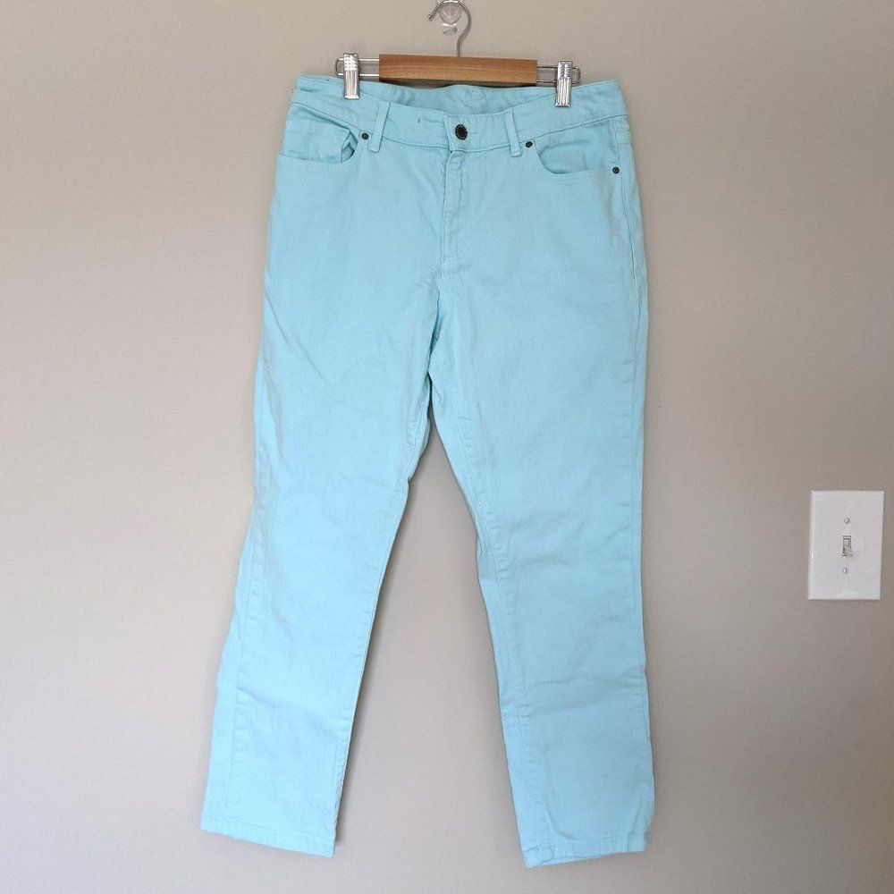 L.L. Bean Favorite Fit Aqua Blue Jeans